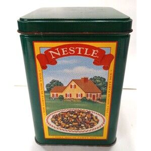 Nestle Limited Edition Tin Can Toll House Cookie Pie Mix Vintage Square Top